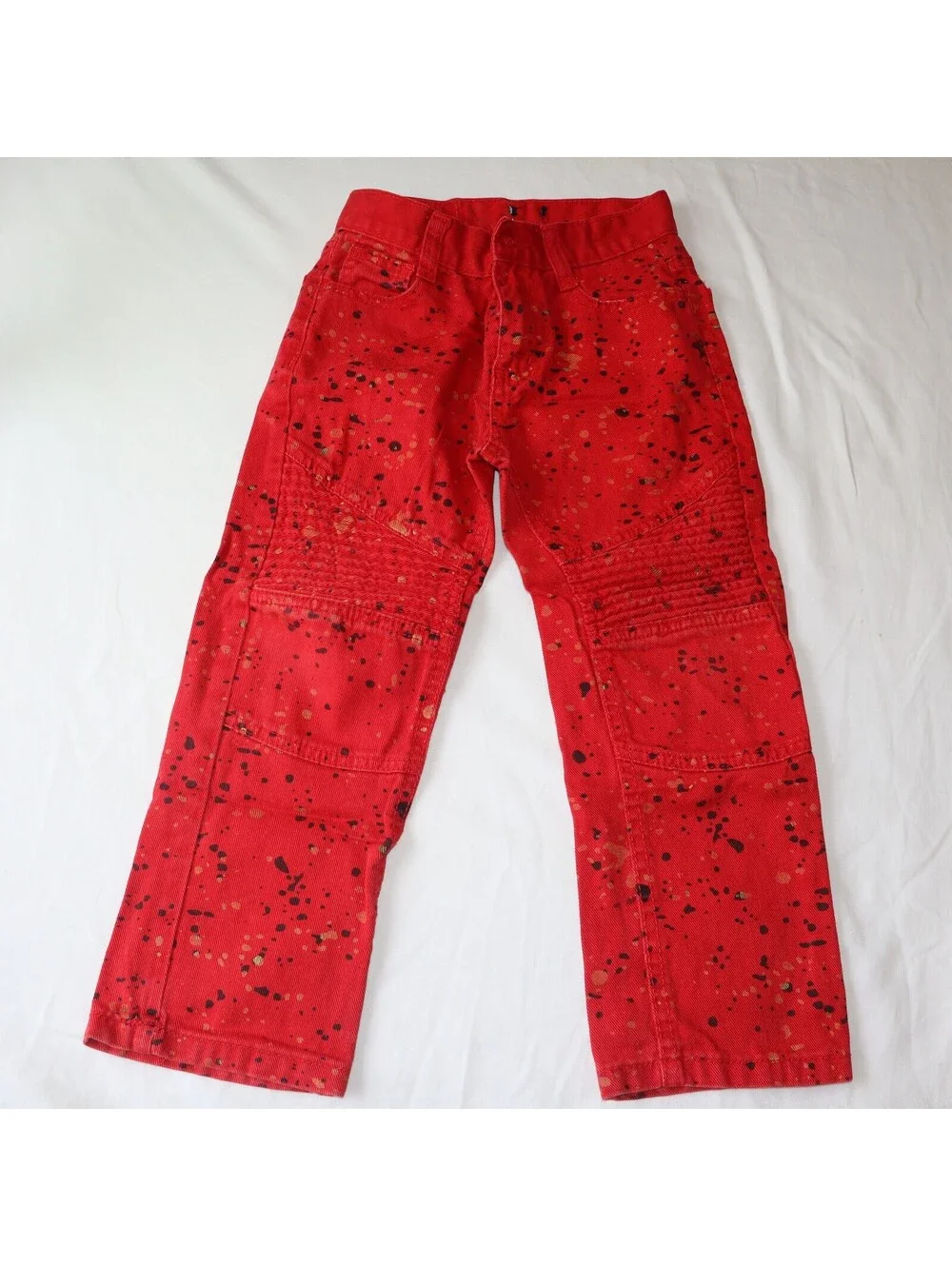 No Boundaries Boys Pants Size 6 Red Splatter Print